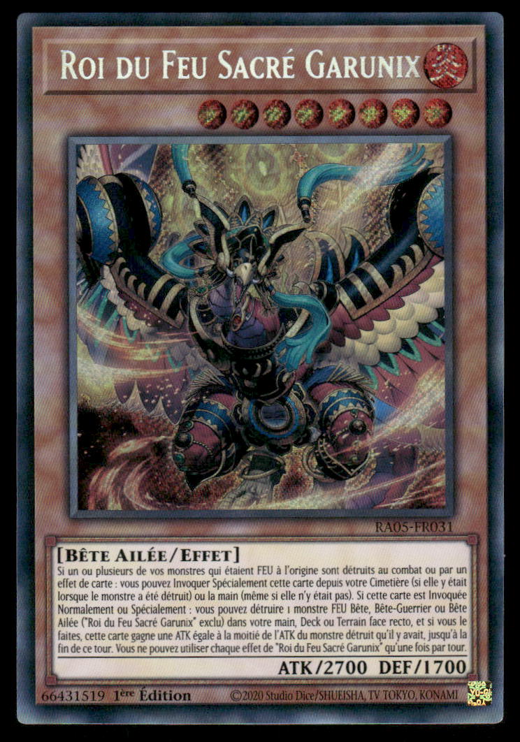 RA05-031 Roi du Feu Sacré Garunix - French (NM)(V.5 - Starlight Rare)