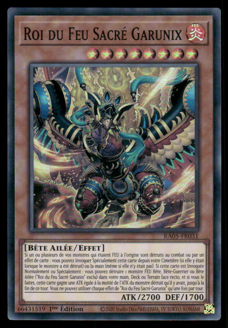 RA05-031 Roi du Feu Sacré Garunix - French (NM)(V.1 - Super Rare)