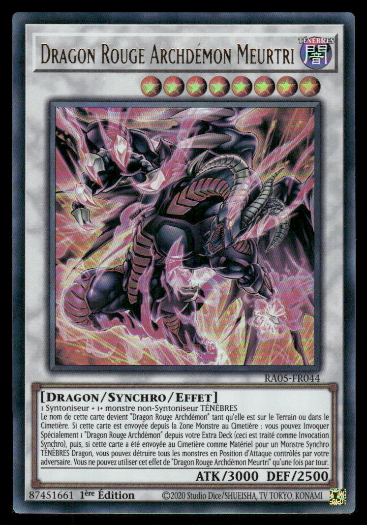 RA05-044 Dragon Rouge Archdémon Meurtri - French (NM)(V.2 - Ultra Rare)