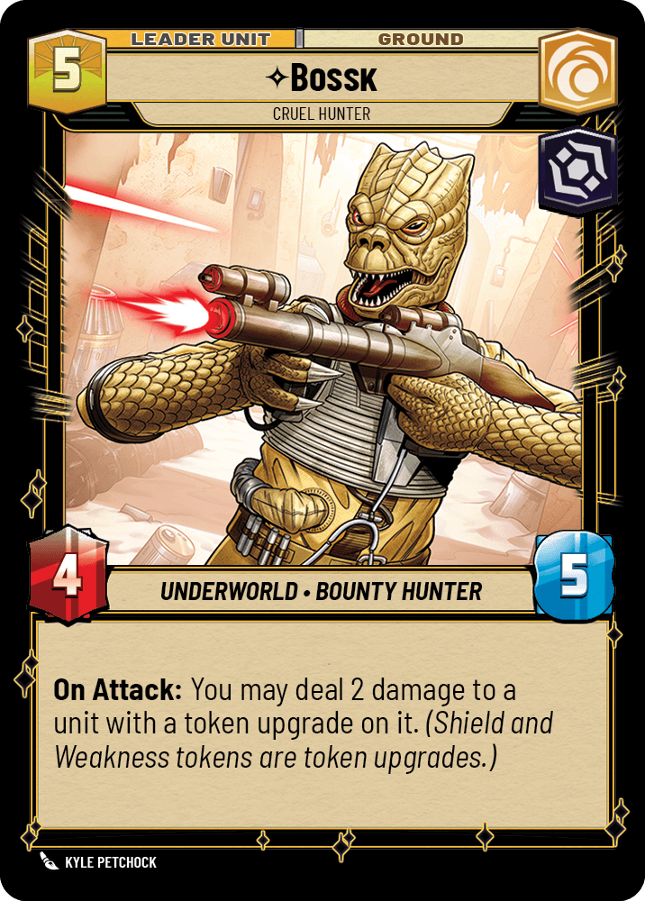 Bossk, Chasseur Cruel - HMW-015 - verso Anglais