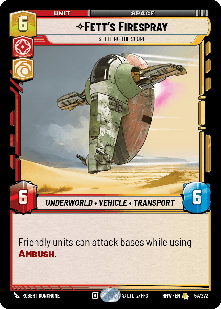 Firespray de Fett, Règle Ses Comptes - HMW-053 - Standard - recto Anglais