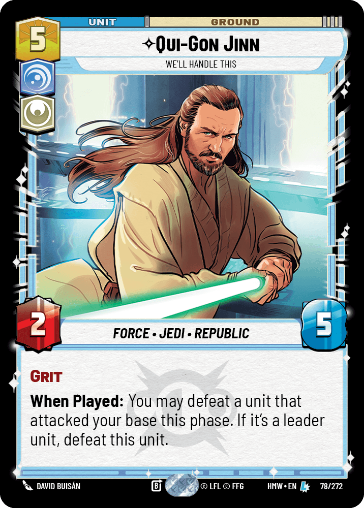 Qui-Gon Jinn, Laissez-Nous Régler Ça - HMW-078 - Standard - recto Anglais