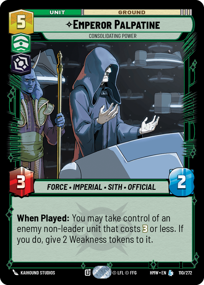 Empereur Palpatine, Consolide Son Pouvoir - HMW-110 - Standard - recto Anglais