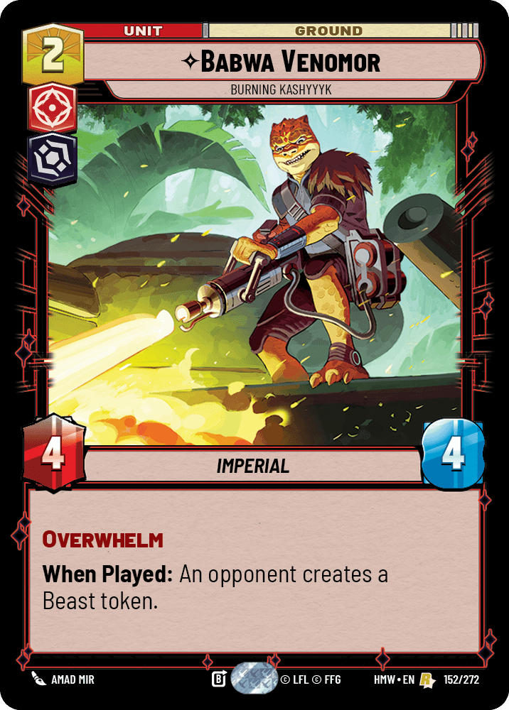 Babwa Venomor, Crame Kashyyyk - HMW-152 - Standard - recto Anglais