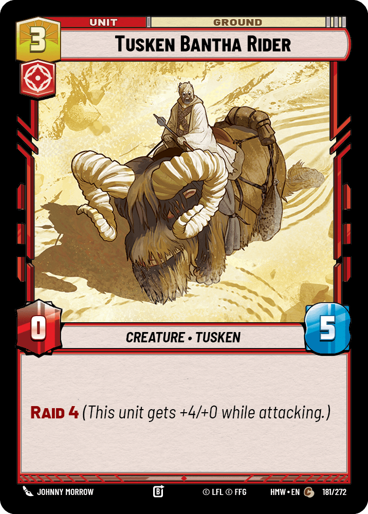 Chevaucheur de Bantha Tusken - HMW-181 - Standard - recto Anglais