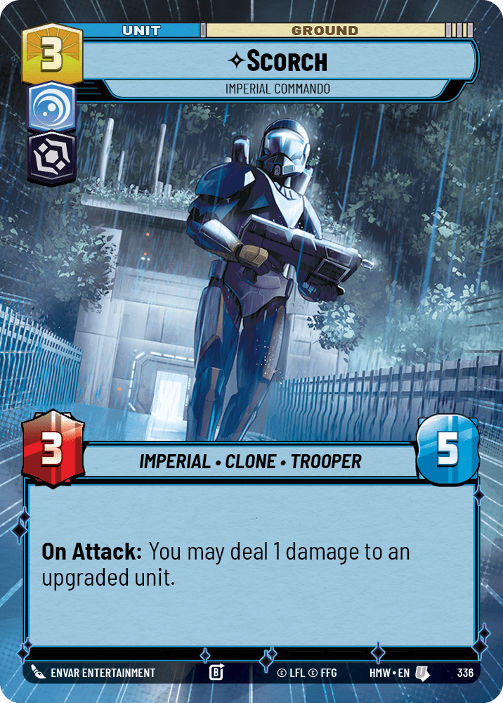Scorch, Commando Impérial - XHMW-336 - Hyperspace - recto Anglais