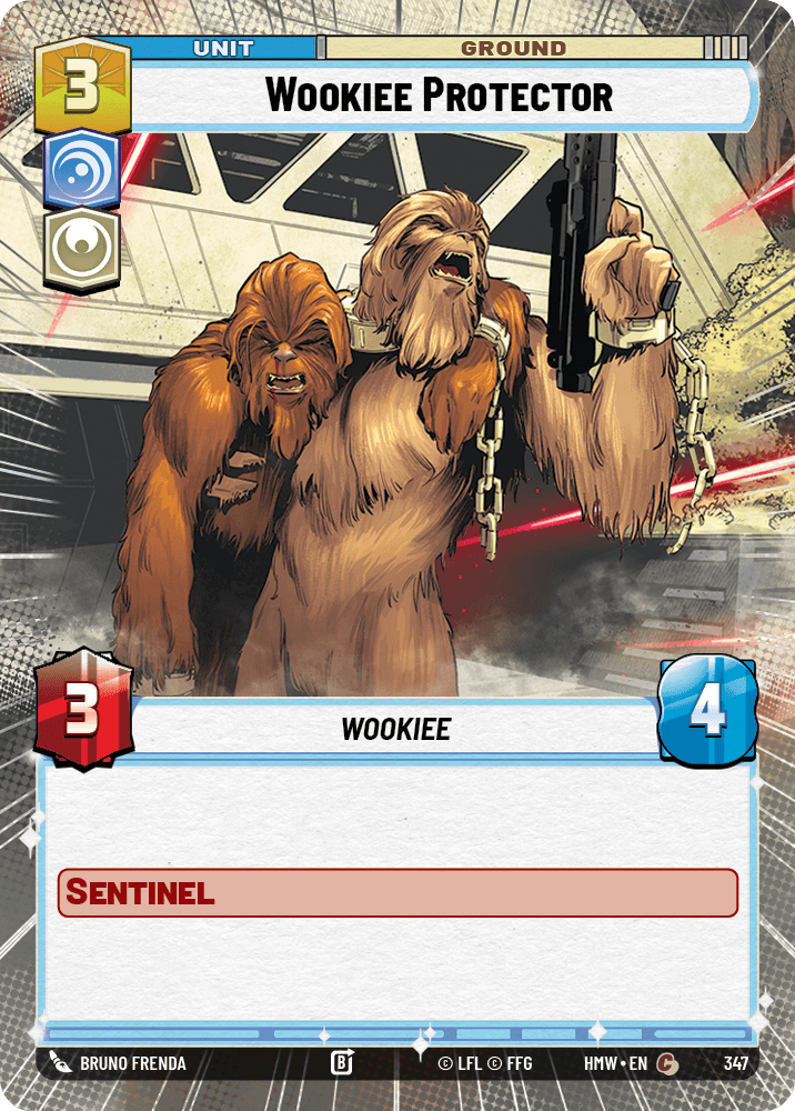 Protecteur Wookie - XHMW-347 - Hyperspace - recto Anglais