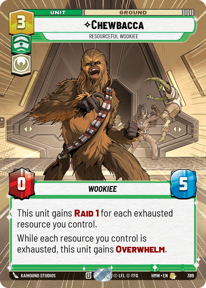 Chewbacca, Wookie Débrouillard - XHMW-389 - Hyperspace - recto Anglais