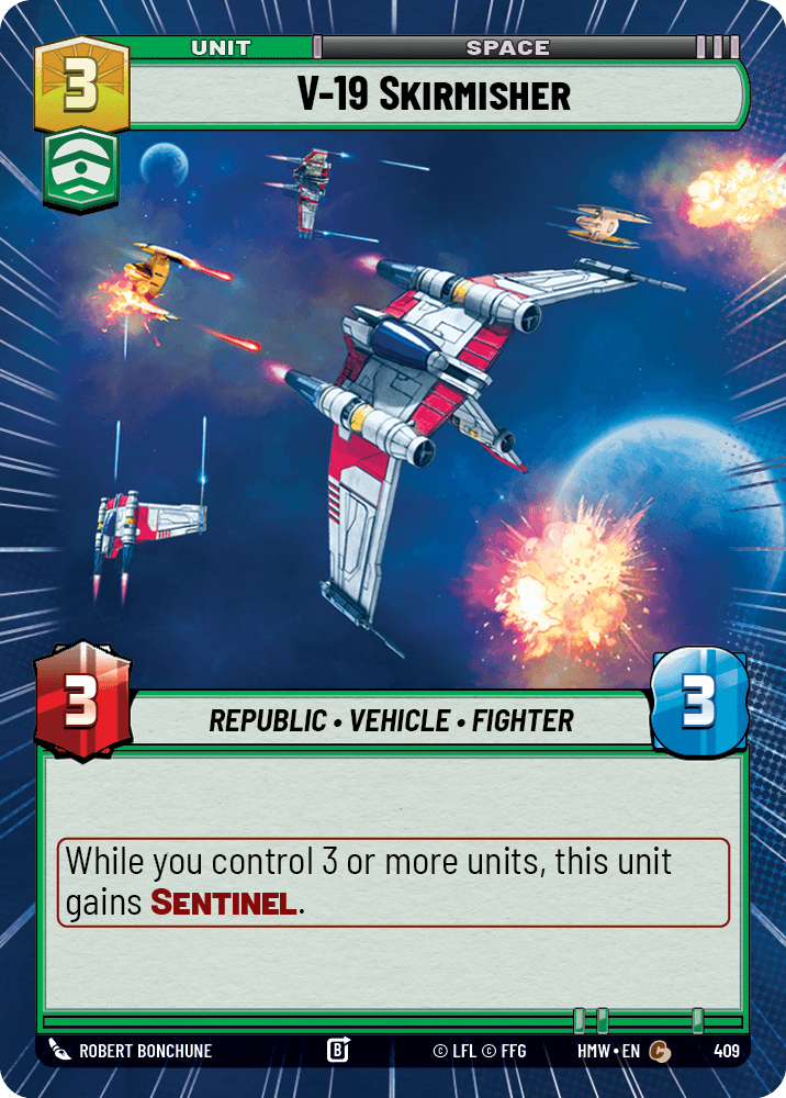 Tirailleur V-19 - XHMW-409 - Hyperspace - recto Anglais