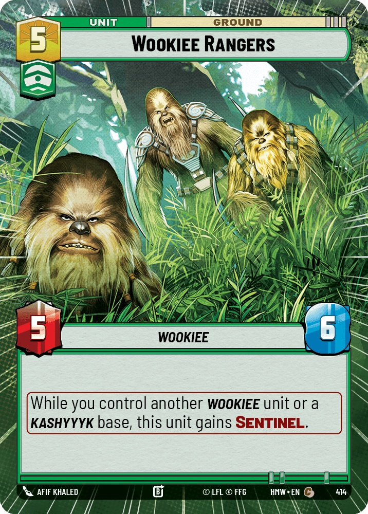 Gardes Forestiers Wookies - XHMW-414 - Hyperspace - recto Anglais