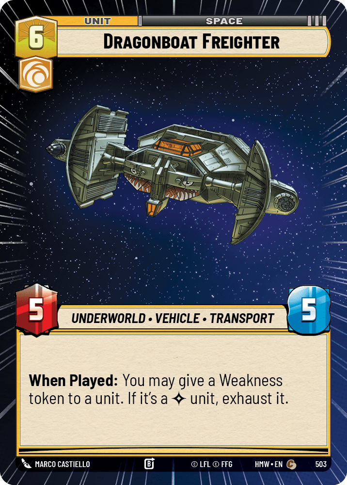 Cargo Dragonboat - XHMW-503 - Hyperspace - recto Anglais