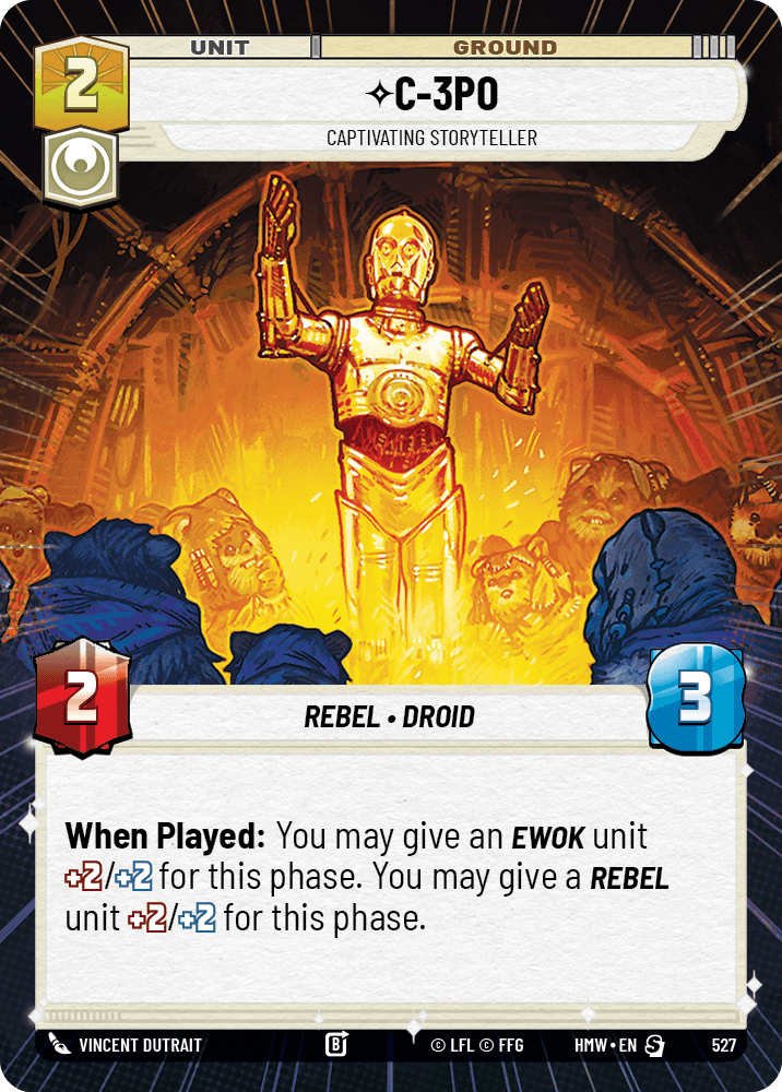 C-3PO, Conteur Captivant - XHMW-527 - Hyperspace - recto Anglais