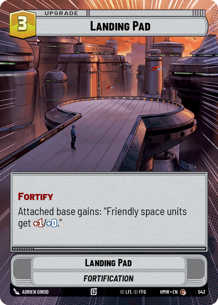 Plateforme d'Atterrissage - XHMW-543 - Hyperspace - recto Anglais