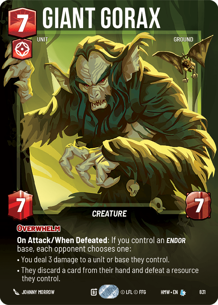 Gorax Géant - XHMW-831 - Prestige - recto Anglais