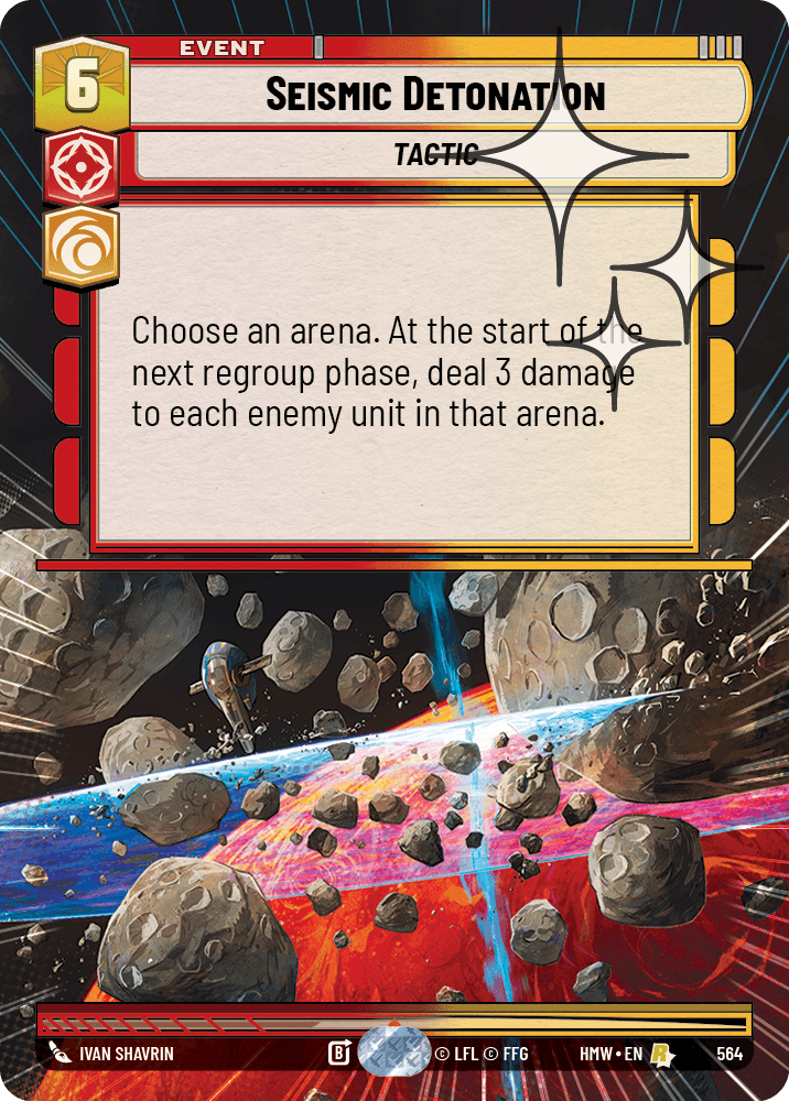 Détonation Sismique - XHMW-564 - Hyperspace Foil - recto Anglais