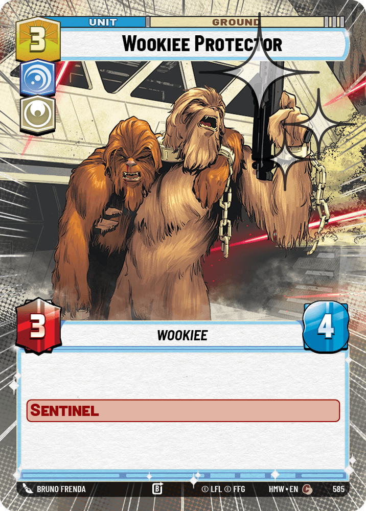 Protecteur Wookie - XHMW-585 - Hyperspace Foil - recto Anglais