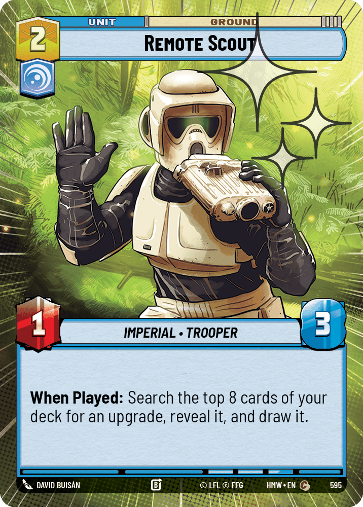 Éclaireur Isolé - XHMW-595 - Hyperspace Foil - recto Anglais