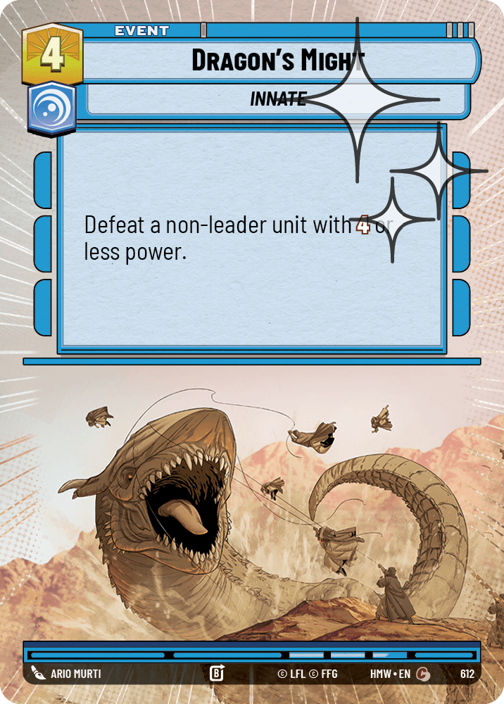 Puissance du Dragon - XHMW-612 - Hyperspace Foil - recto Anglais