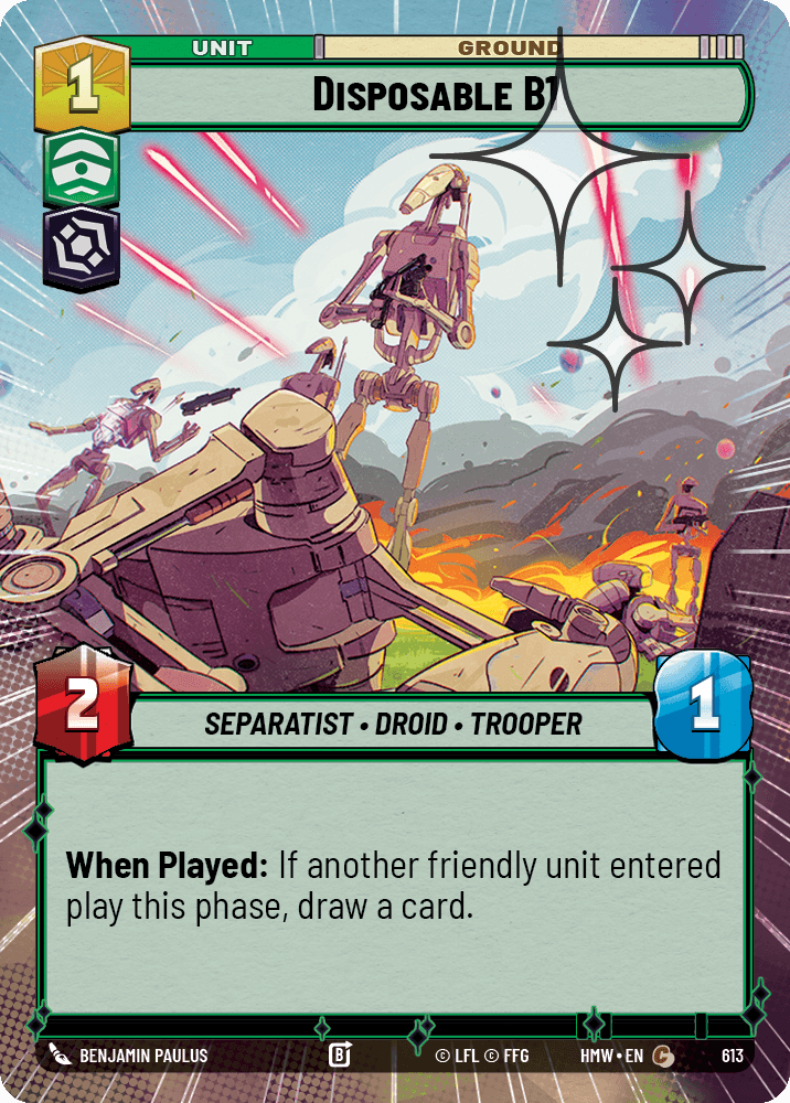 B1 Sacrifiable - XHMW-613 - Hyperspace Foil - recto Anglais