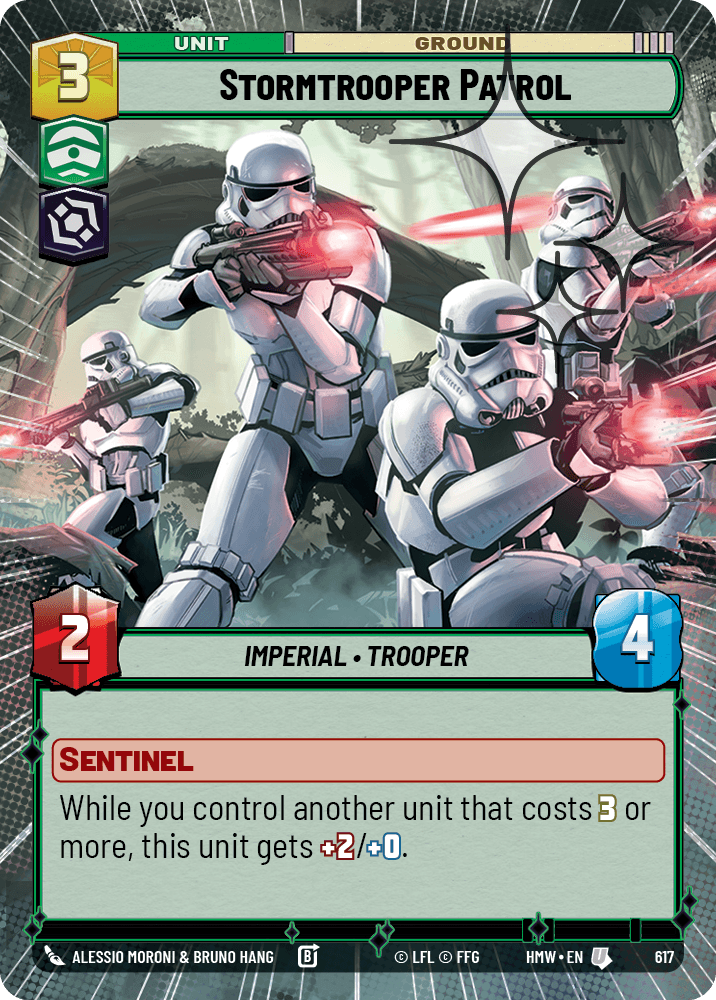 Patrouille de Stormtroopers - XHMW-617 - Hyperspace Foil - recto Anglais