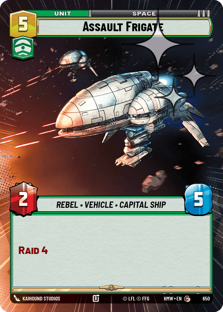 Frégate d'Assaut - XHMW-650 - Hyperspace Foil - recto Anglais