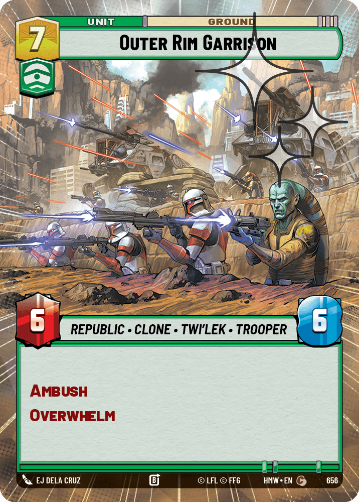 Garnison de la Bordure Extérieure - XHMW-656 - Hyperspace Foil - recto Anglais