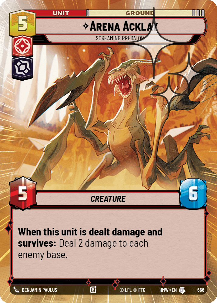 Acklay de l'Arène, Prédateur Hurlant - XHMW-666 - Hyperspace Foil - recto Anglais