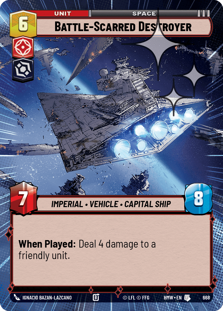 Destroyer Détérioré - XHMW-668 - Hyperspace Foil - recto Anglais
