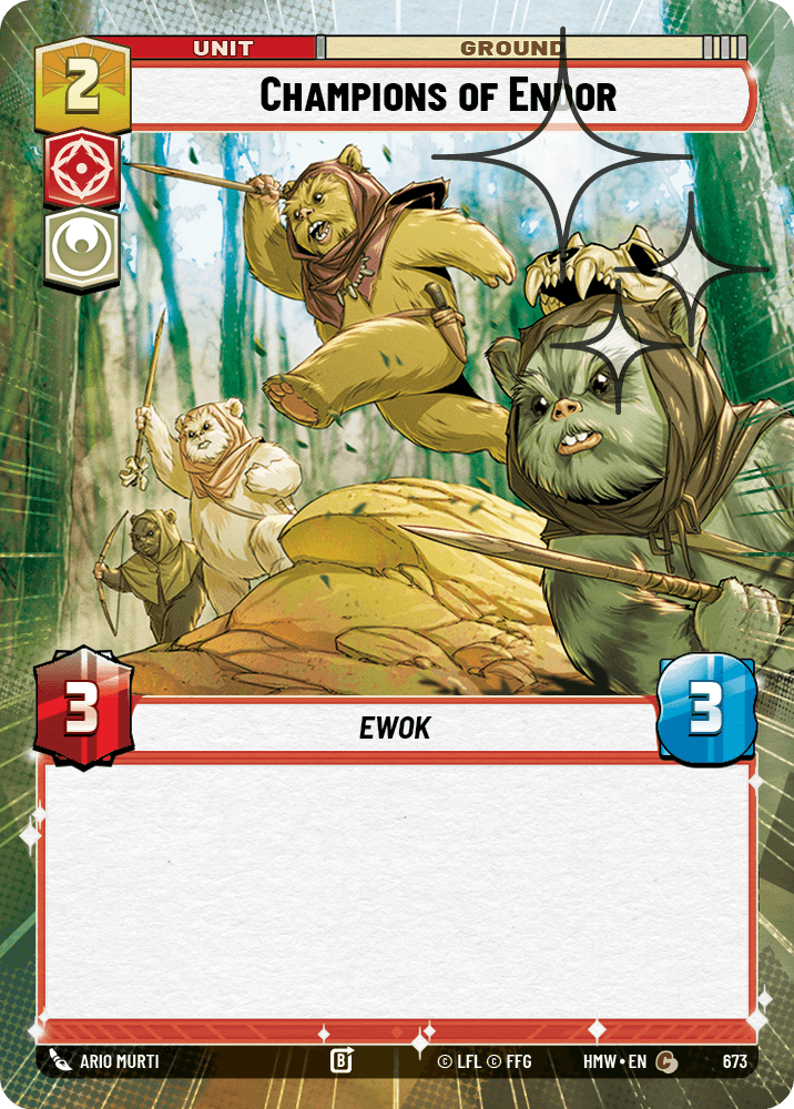 Champions d'Endor - XHMW-673 - Hyperspace Foil - recto Anglais