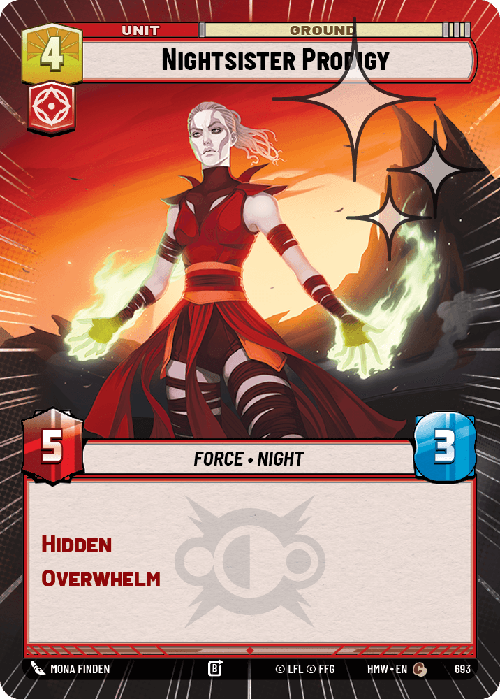 Sœur de la Nuit Prodige - XHMW-693 - Hyperspace Foil - recto Anglais
