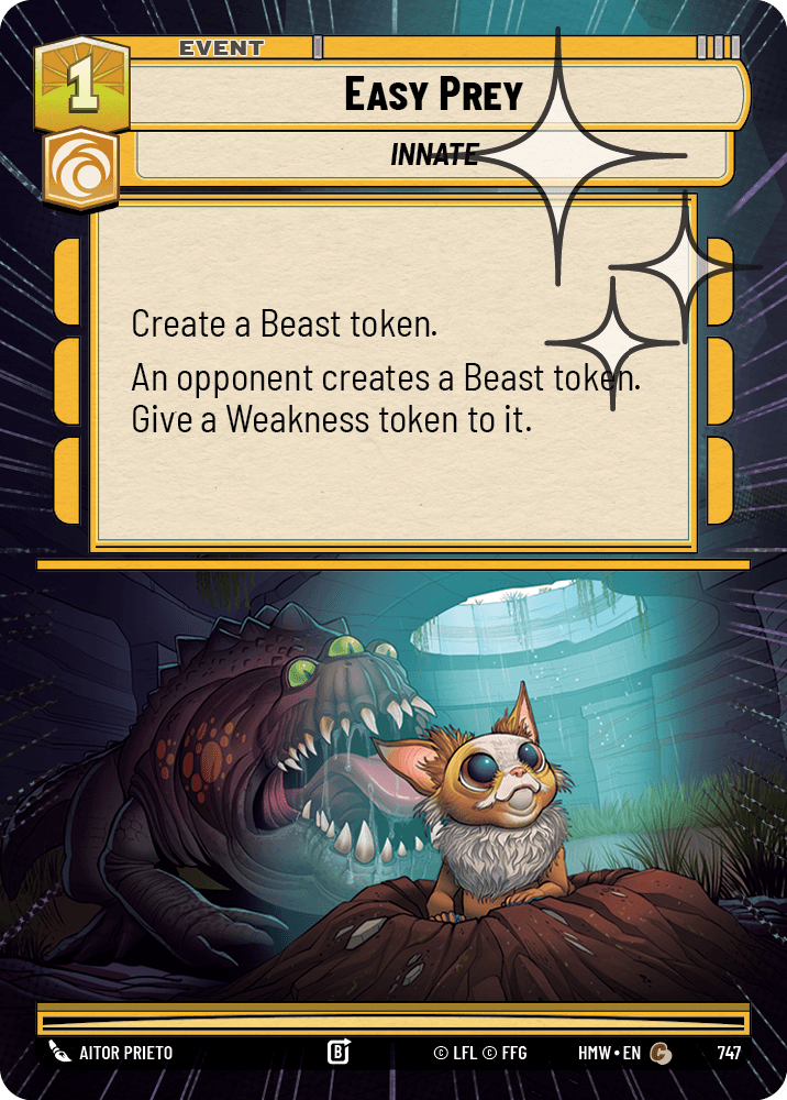 Proie Facile - XHMW-747 - Hyperspace Foil - recto Anglais