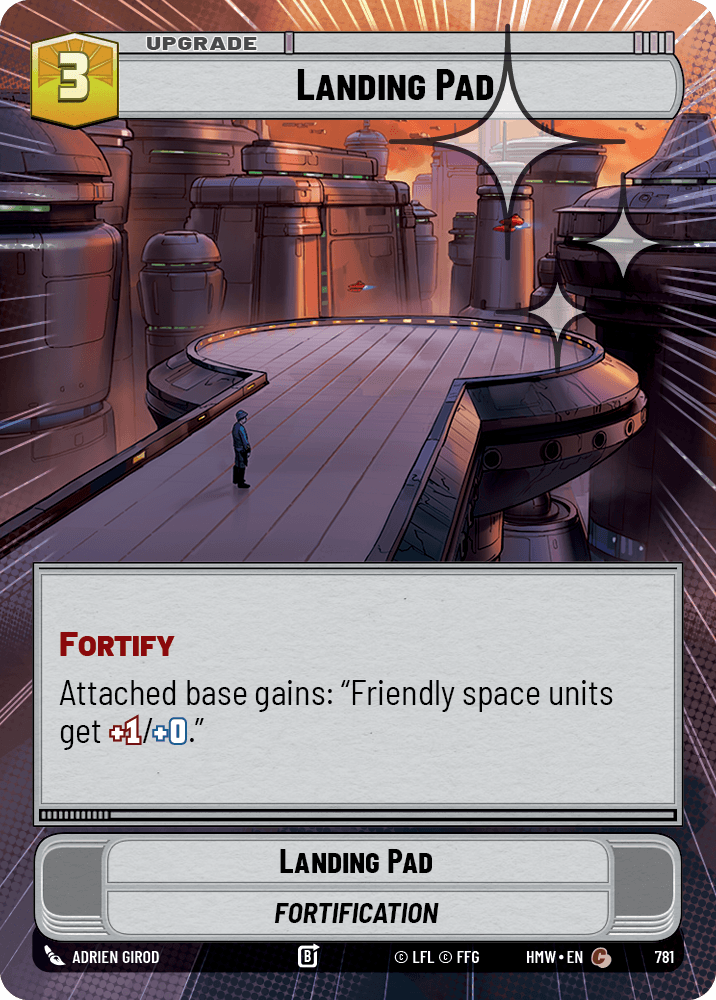 Plateforme d'Atterrissage - XHMW-781 - Hyperspace Foil - recto Anglais