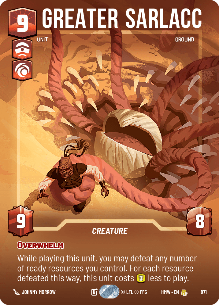 Immense Sarlacc - XHMW-871 - Prestige Foil - recto Anglais