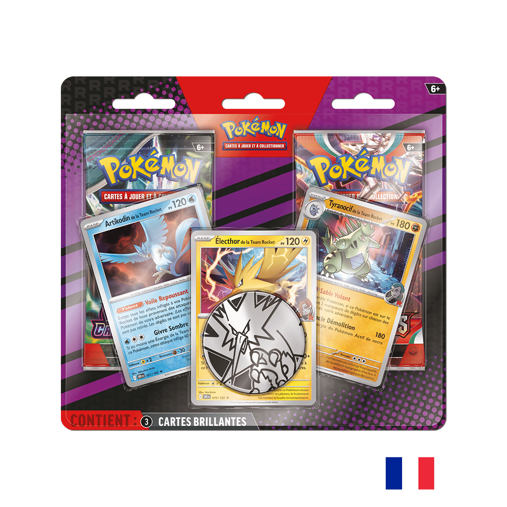 Pokémon Duo-pack Artikodin de la Team Rocket, Électhor de la Team Rocket et Tyranocif de la Team Rocket