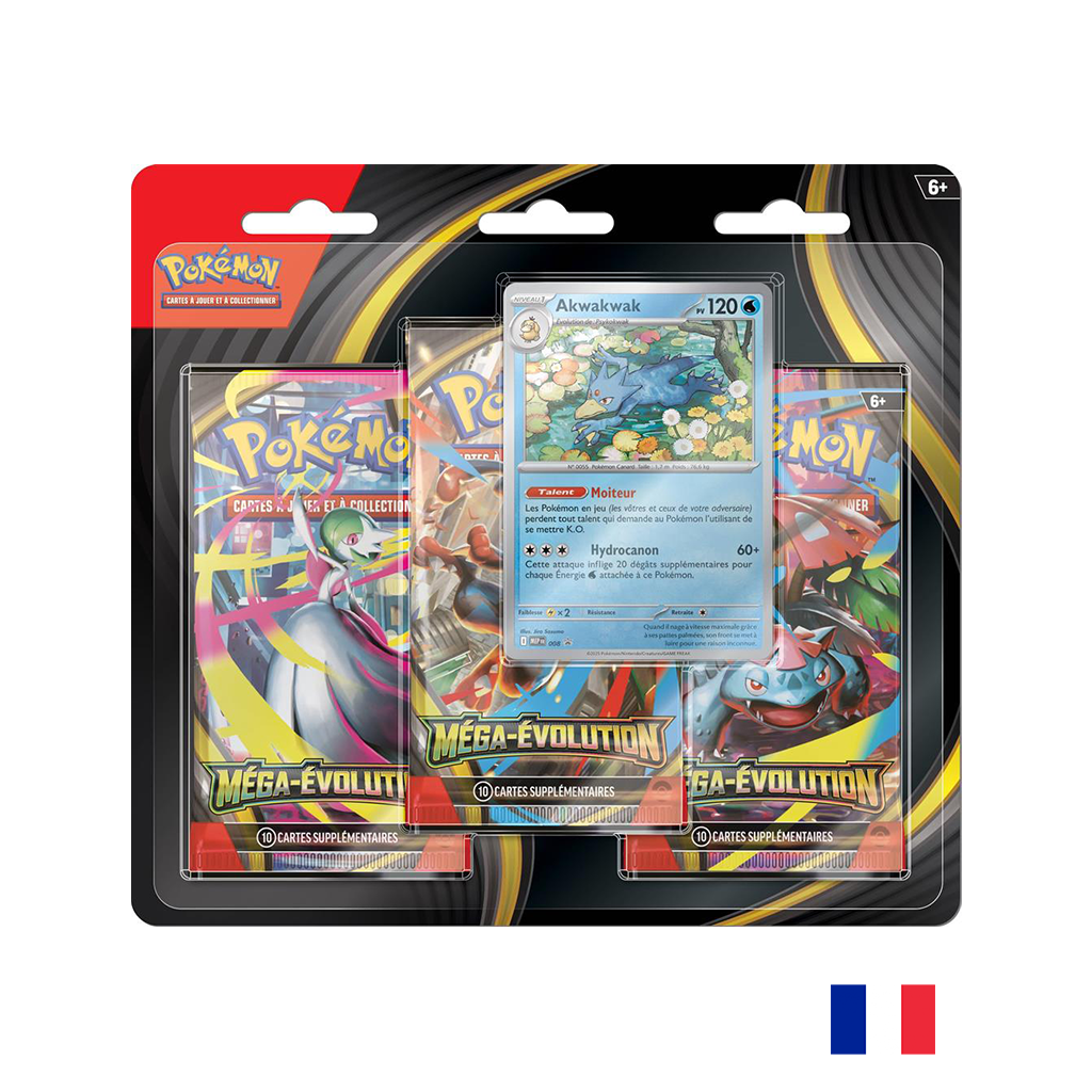 Pokémon Tri-pack Akwakwak - ME01 - Méga-Évolution