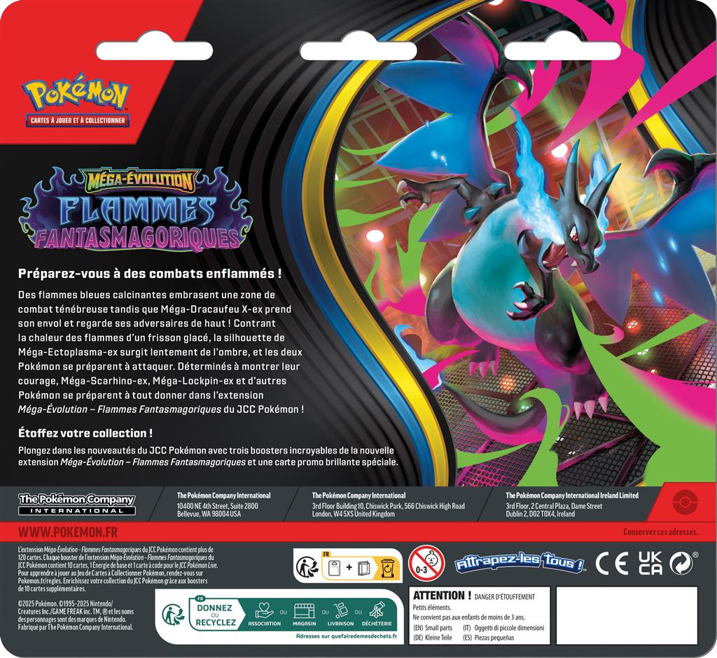 Pokémon - Pack 3 boosters Farfuret - ME02 Flammes Fantasmagoriques