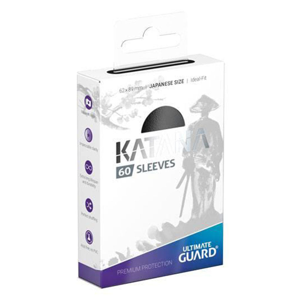 Ultimate Guard - 60 protège-cartes Mini Katana - Noir - Sleeves Small