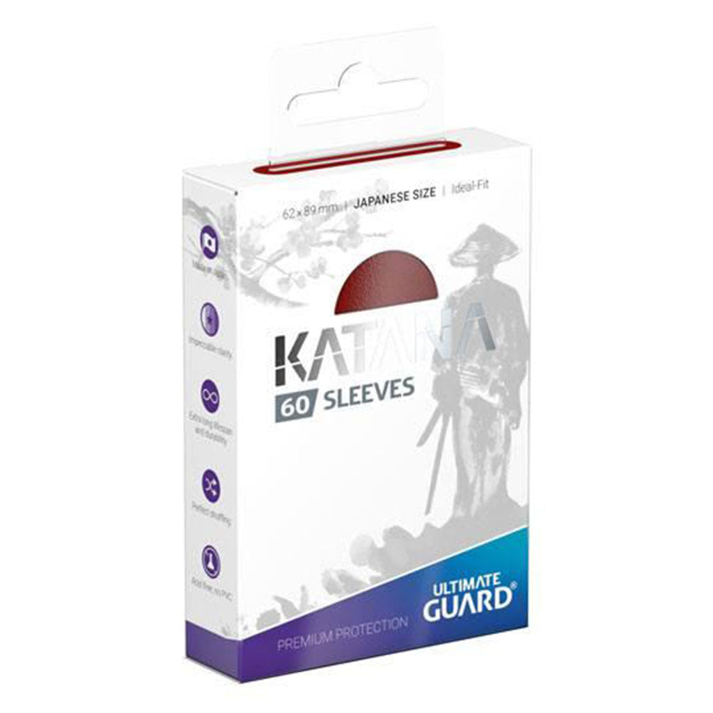 Ultimate Guard - 60 protège-cartes Mini Katana - Rouge - Sleeves Small