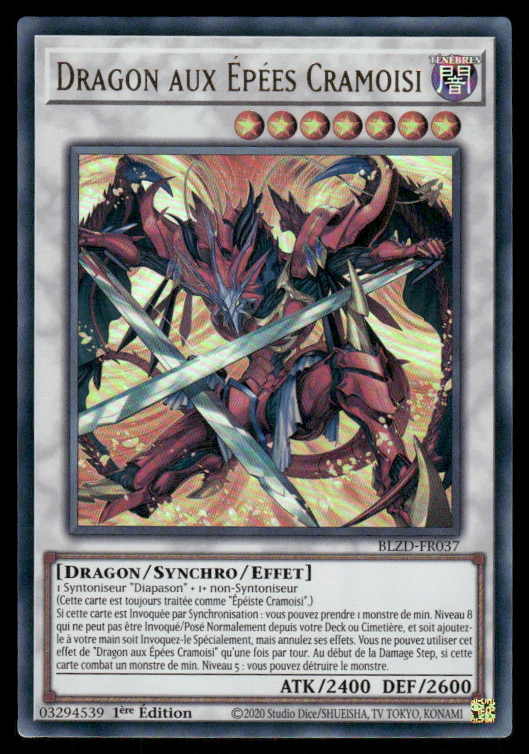 BLZD-FR037 Dragon aux Épées Cramoisi - French (NM)(V.1 - Ultra Rare)