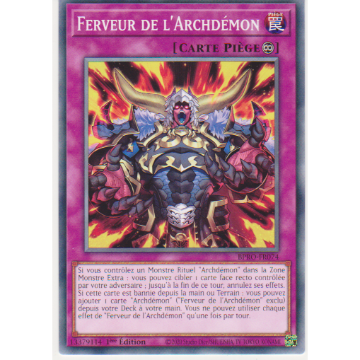 BPRO Ferveur de l'Archdémon