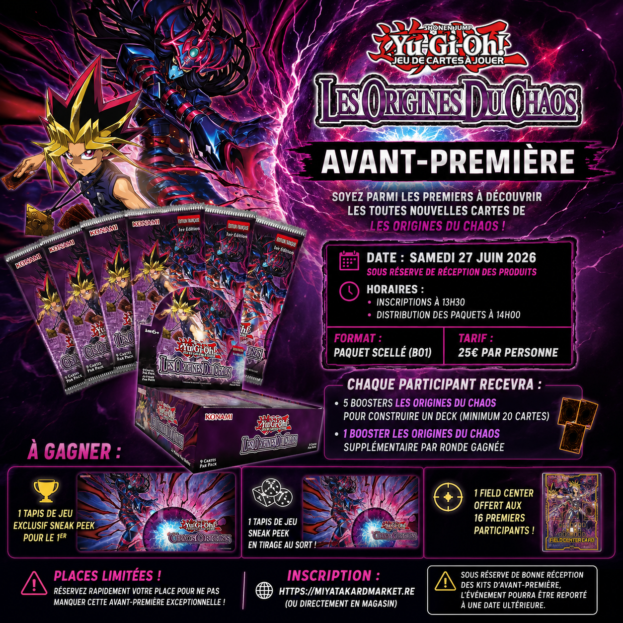 Yu-Gi-Oh! - Avant-Première - Les Origines du Chaos - 27 Juin 13h30
