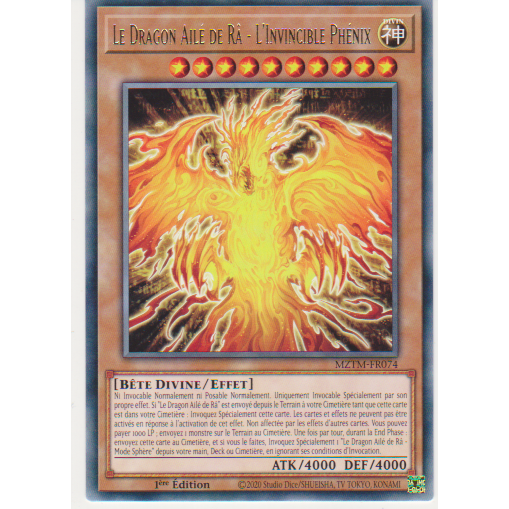MZTM  Le Dragon Ailé de Râ - L'Invincible Phénix (V.1 - Rare)