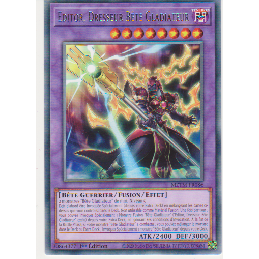 MZTM  Editor, Dresseur Bête Gladiateur