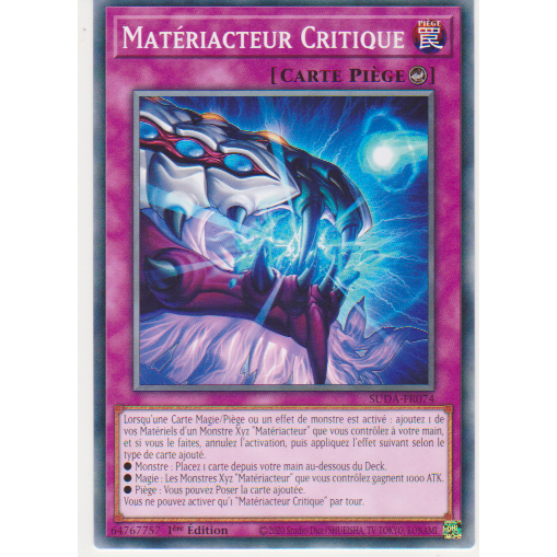 SUDA Matériacteur Critique