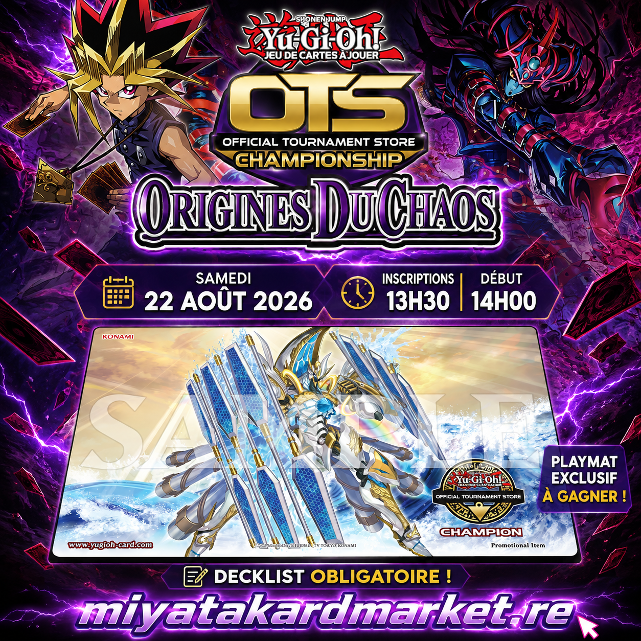 Yu-Gi-Oh! - Tournoi OTS Championship - Saison Origines Du Chaos (CORI) - 22 Août 13h30