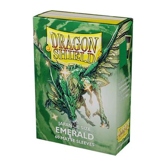 60 Dragon Shield Matte Japanese : Emerald - Sleeves Small