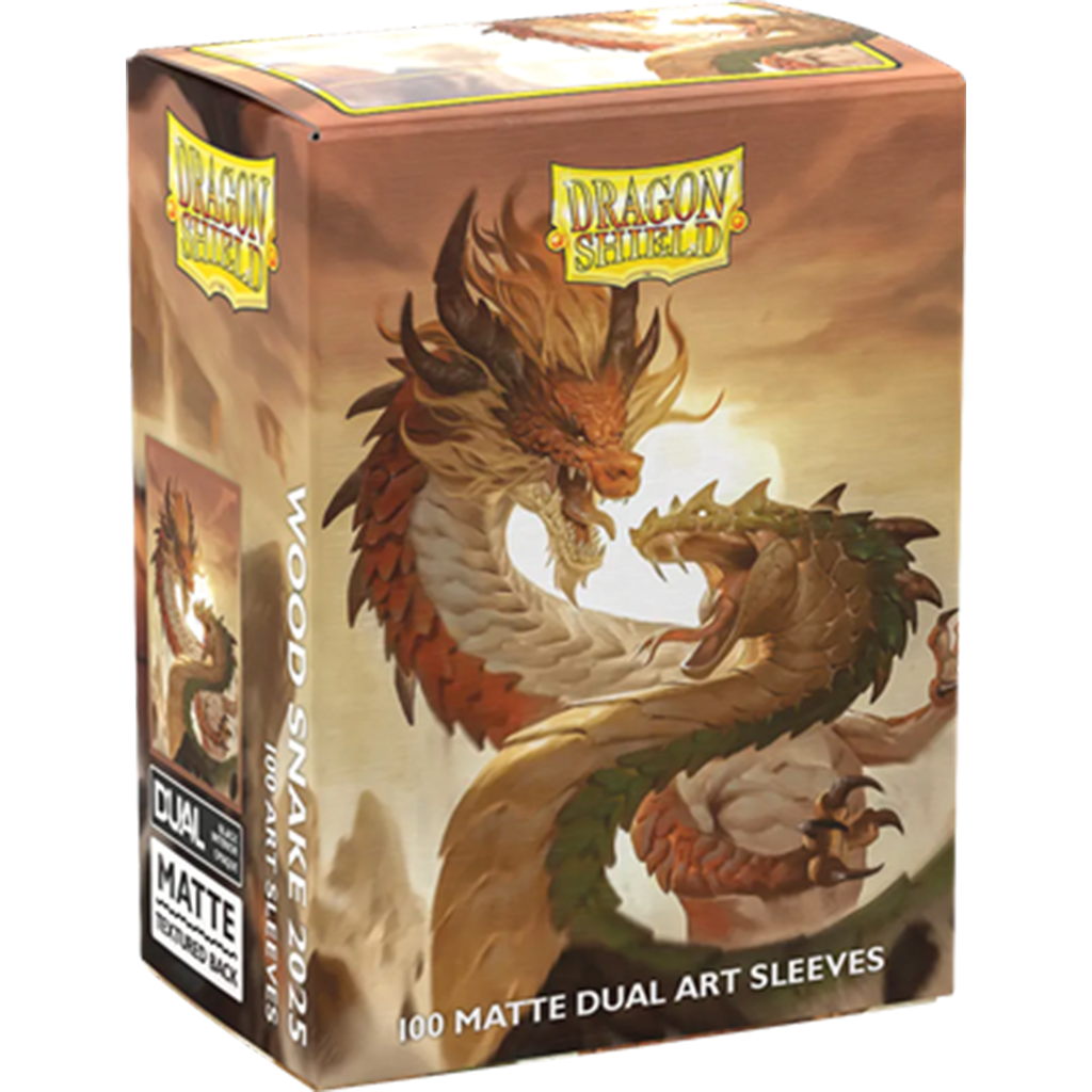 Dragon Shield 100 Matte Dual Art Sleeves Standard Wood Snake
