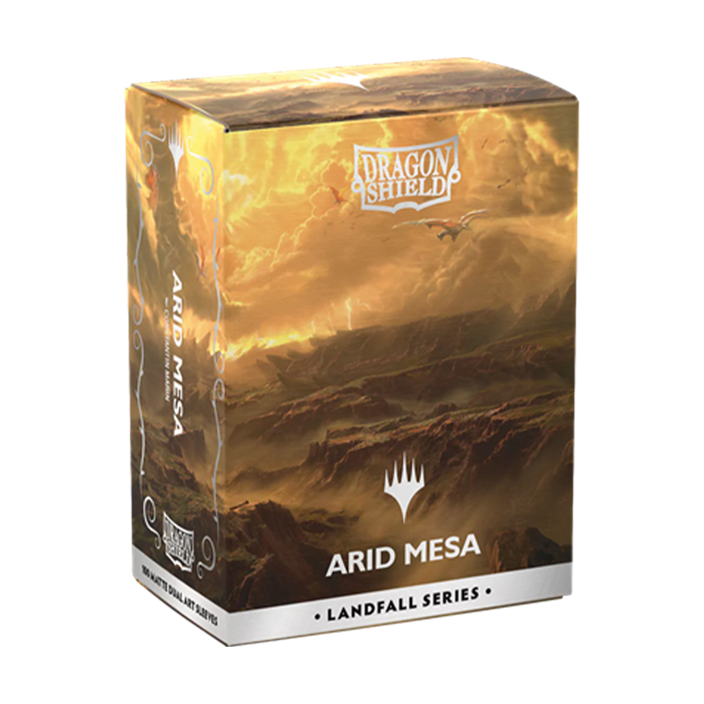 Dragon Shield - MTG Landfall - Arid Mesa - 100 protège-cartes Matte Dual Art Sleeves Standard