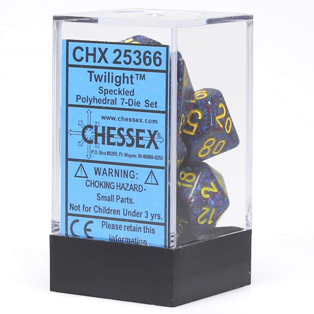 CHX25366 - Chessex Set de 7 dés Granité Twilight