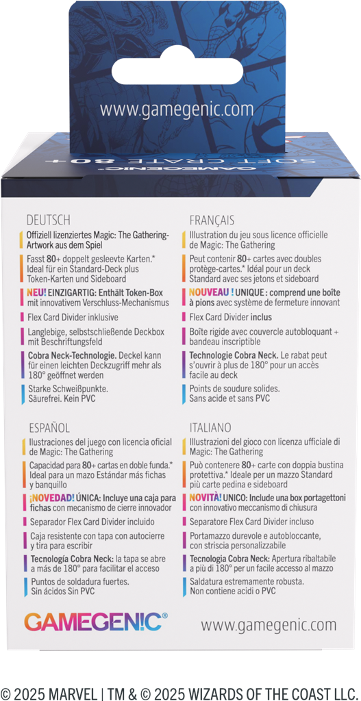 GG : MTG SPM Soft Crate 80+ - Spider-Man/Spider-Gwen
